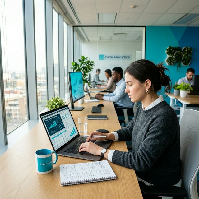 Estudiante trabajando